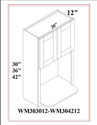 Wall Microwave Cabinet-Shaker Gray