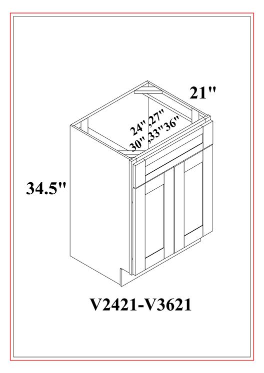 Vanity Sink Bases – Shaker White