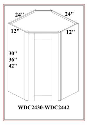 WALL DIAGONAL CABINETS – Shaker White