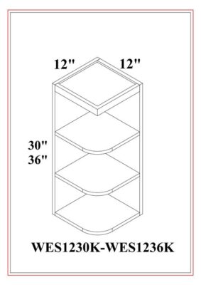 WALL END SHELF – Shaker Gray