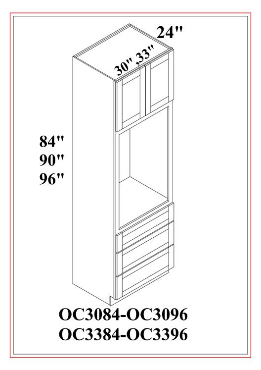 OVEN CABINET – Shaker Gray