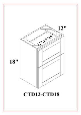 Gabinete de cajones para encimera – Blanco Shaker