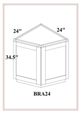 BASE RETURN ANGLE CABINET – Shaker Gray