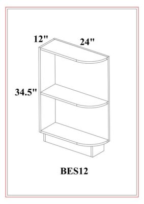 Base End Shelf – Shaker Gray
