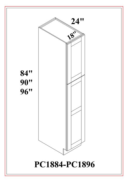 DESPENSA ALTA – UNA PUERTA – Blanco Shaker