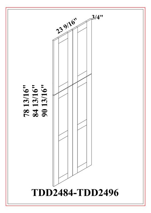 Puerta decorativa alta – Blanco Shaker