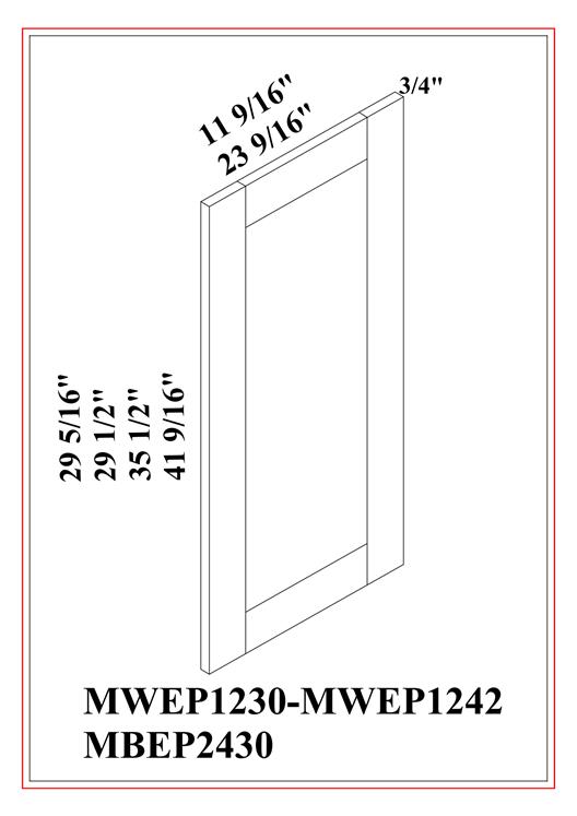Puerta decorativa de pared – Gris Shaker