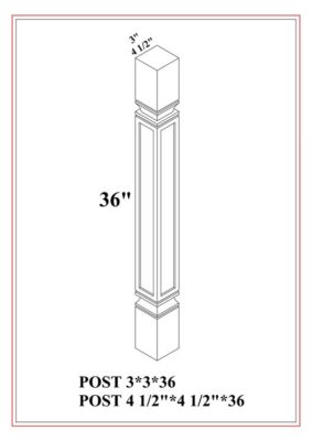 POSTE ESTÁNDAR – Blanco Shaker